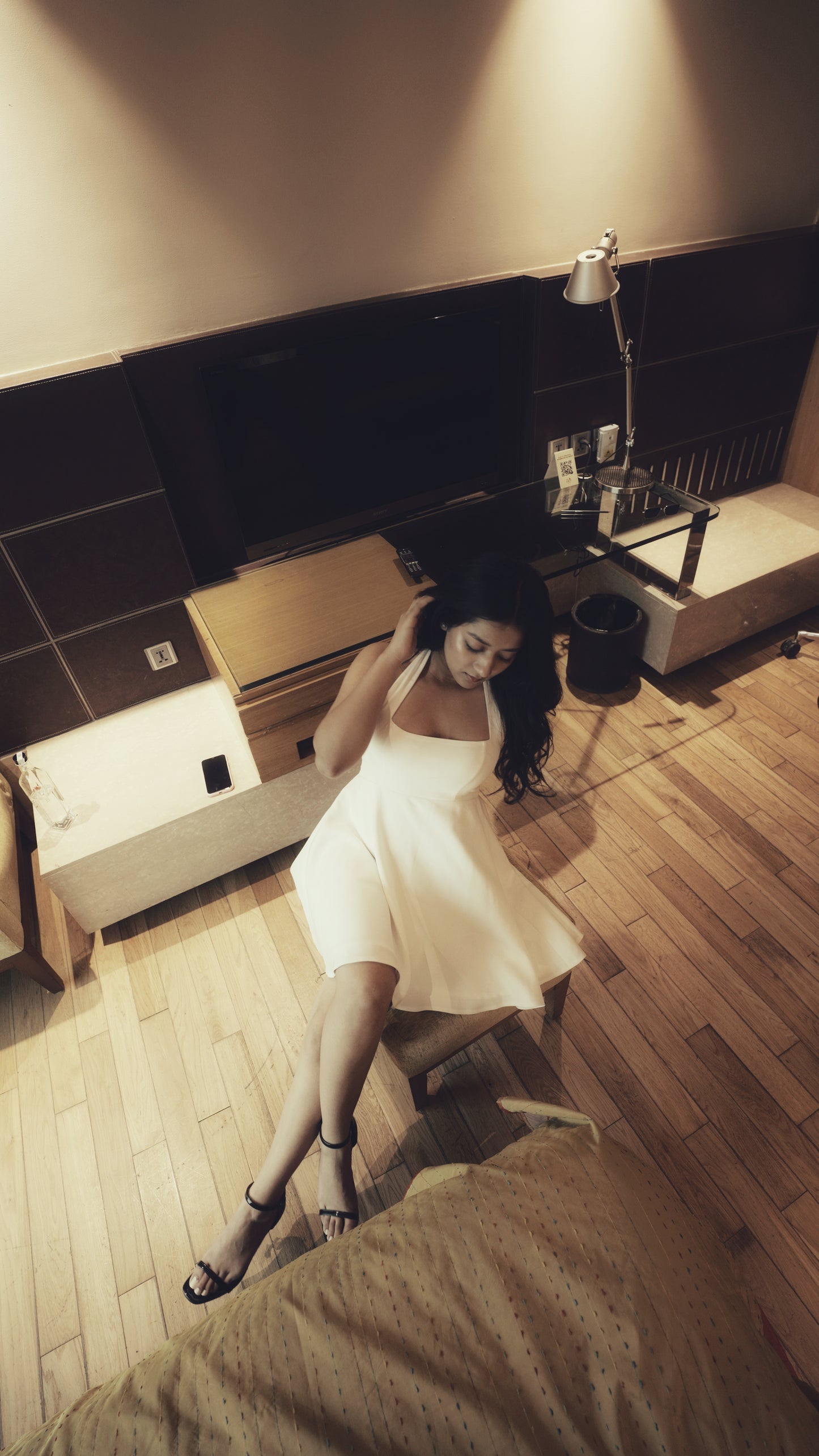 White Whisper halter neck dress