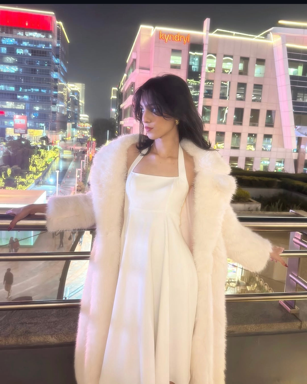 White Whisper halter neck dress